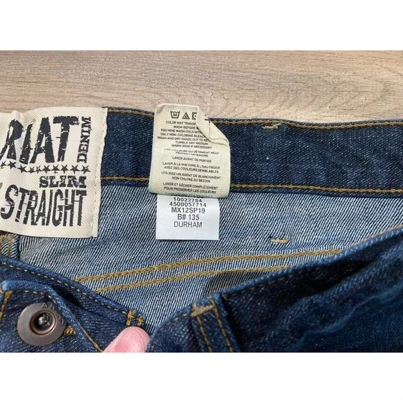 Ariat M5 Mens 42X36 Low Rise Straight Western Dark Blue Durham Denim Jeans